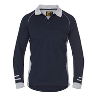 ELEVEN Workwear AEROCOOL L/S Polo Shirt - Navy