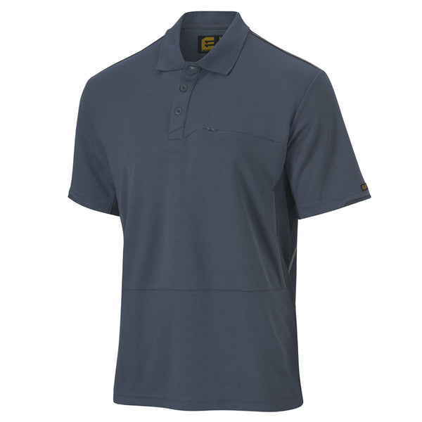 ELEVEN Workwear AEROCHILL Short Sleeve Polo - Mild Charcoal/Dark Charcoal