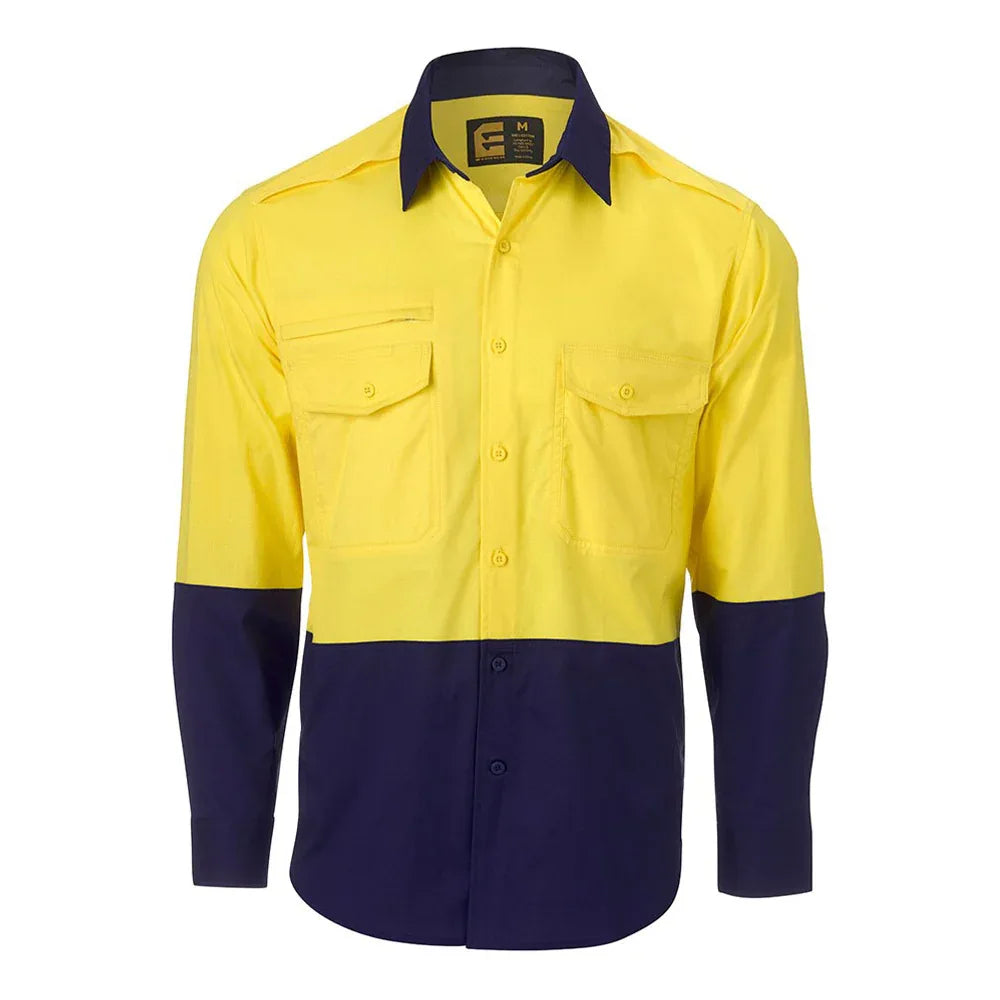 Eleven Workwear Hi-Vis Cotton Ripstop L/S Shirt - RSEA Safety Outlet