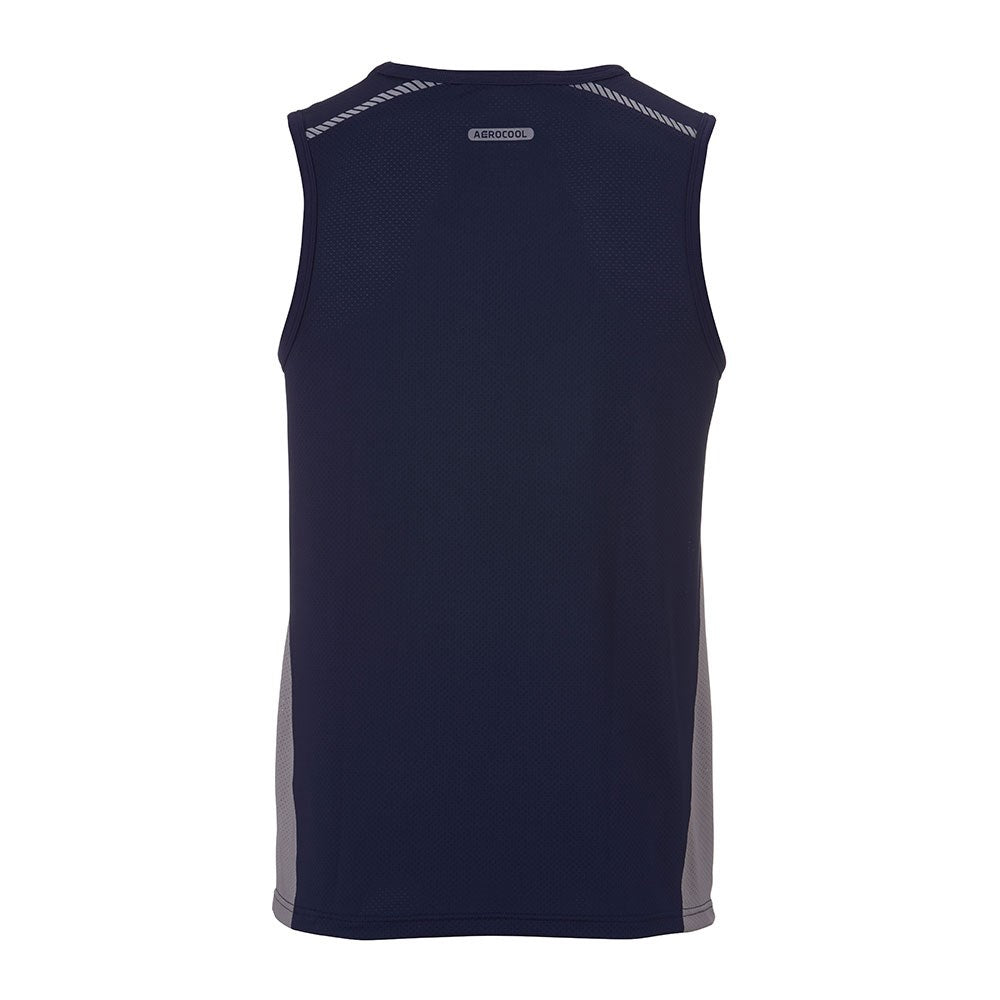 Eleven Workwear AEROCOOL Spliced Singlet - Navy/Silver