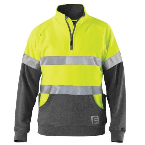 ELEVEN Workwear Evolution Spliced Hi-Vis 'Hoop' Taped Spliced Stretch Jumper - RSEA Safety Outlet