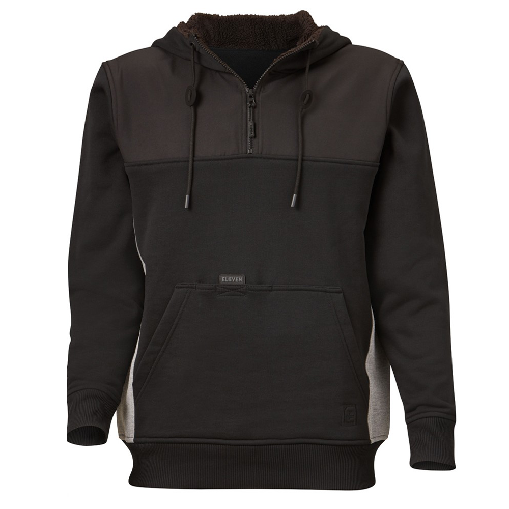 ELEVEN Workwear 1/4 Zip Contrast Panel Hoodie