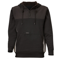 ELEVEN Workwear 1/4 Zip Contrast Panel Hoodie