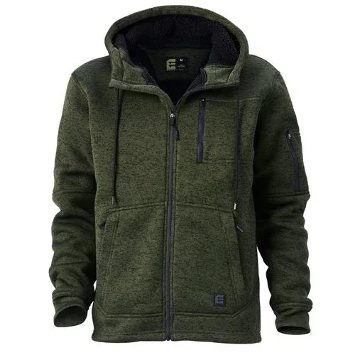 ELEVEN Workwear Marle Bonded Knit Zip Hoodie - Forest Black - RSEA Safety Outlet
