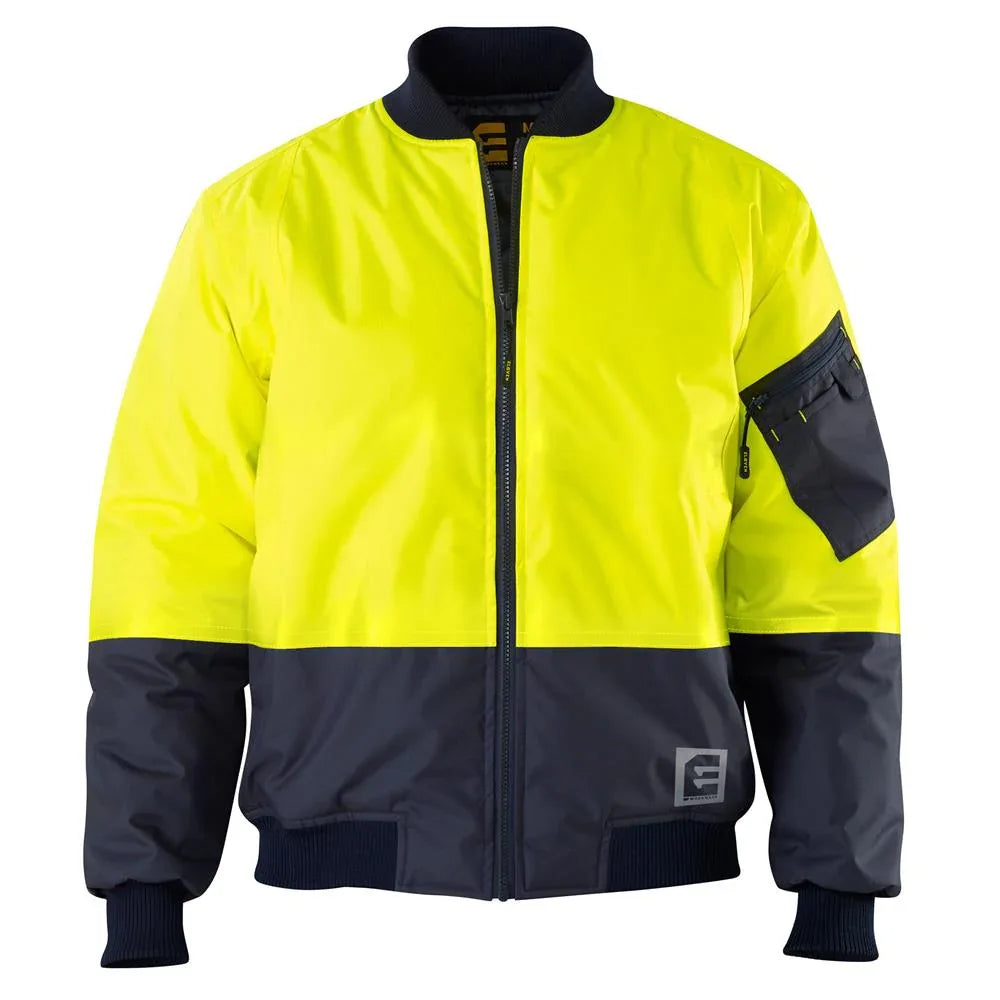 ELEVEN Workwear Hi-Vis Spliced Bomber Jacket - RSEA Safety Outlet