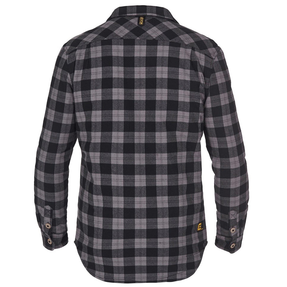 ELEVEN Workwear Hemlock Quilted Flannel Shacket - Black Grey