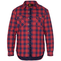 ELEVEN Workwear Hemlock Quilted Flannel Shacket - Navy Red