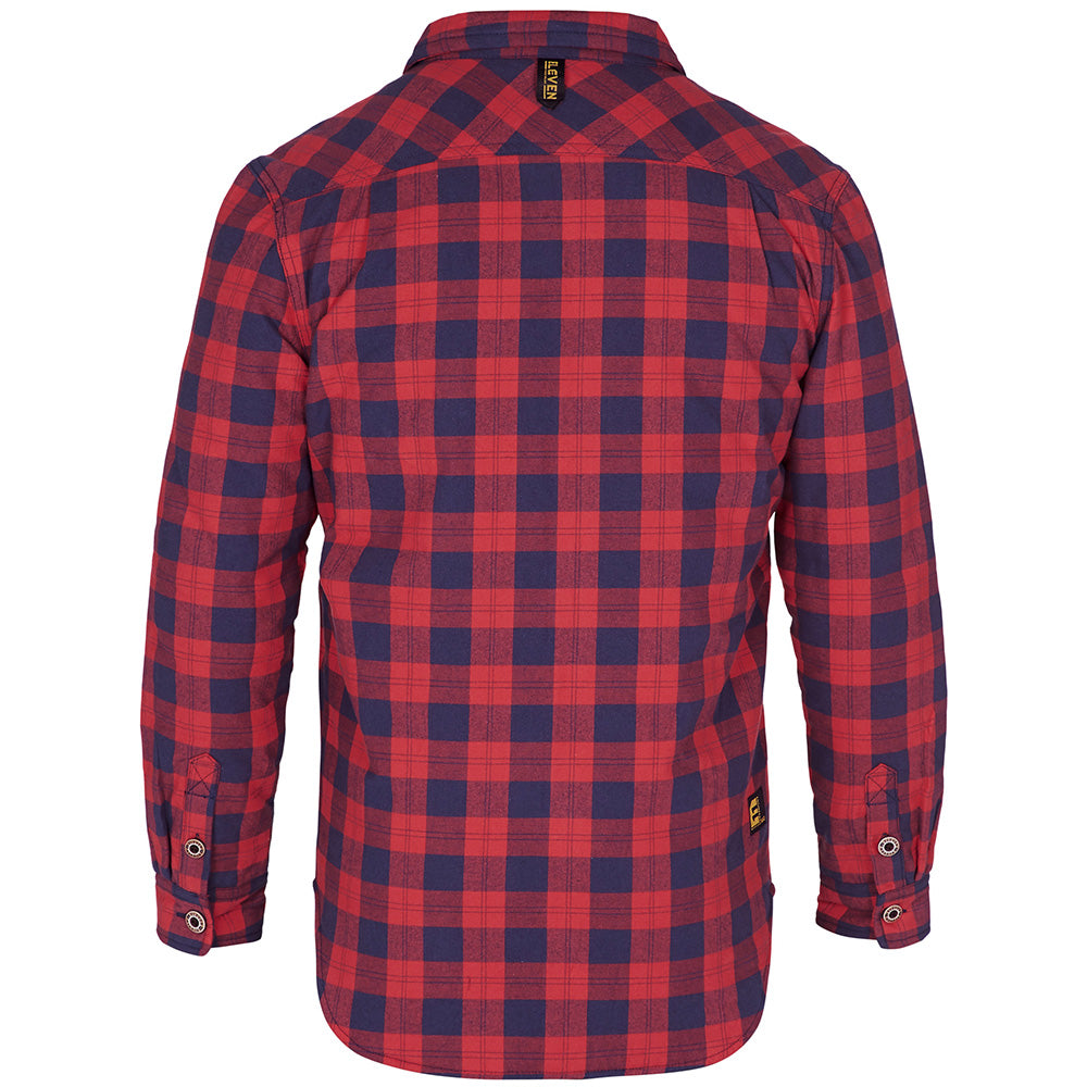 ELEVEN Workwear Hemlock Quilted Flannel Shacket - Navy Red