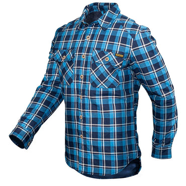 ELEVEN Workwear Quilted Flannel Shacket - Black/Blue - RSEA Safety Outlet
