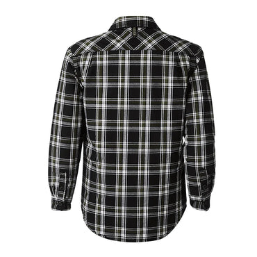 ELEVEN Workwear Quilted Flannel Shacket - Black/Olive Check - RSEA Safety Outlet