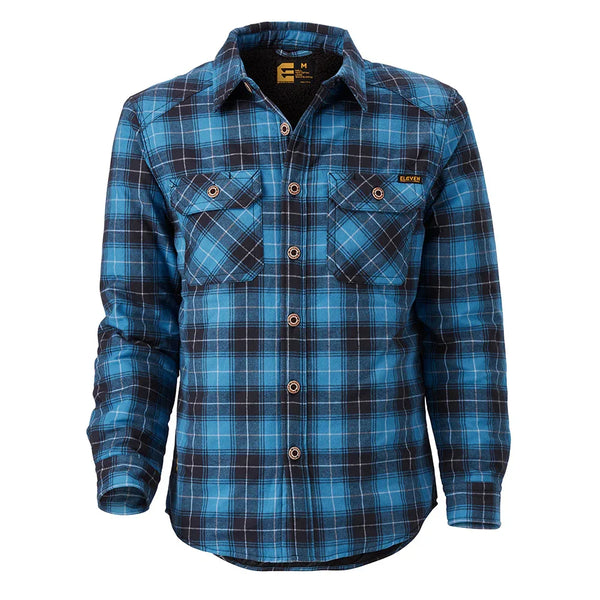 ELEVEN Workwear Quilted Flannel Shacket - Indigo/Navy - RSEA Safety Outlet