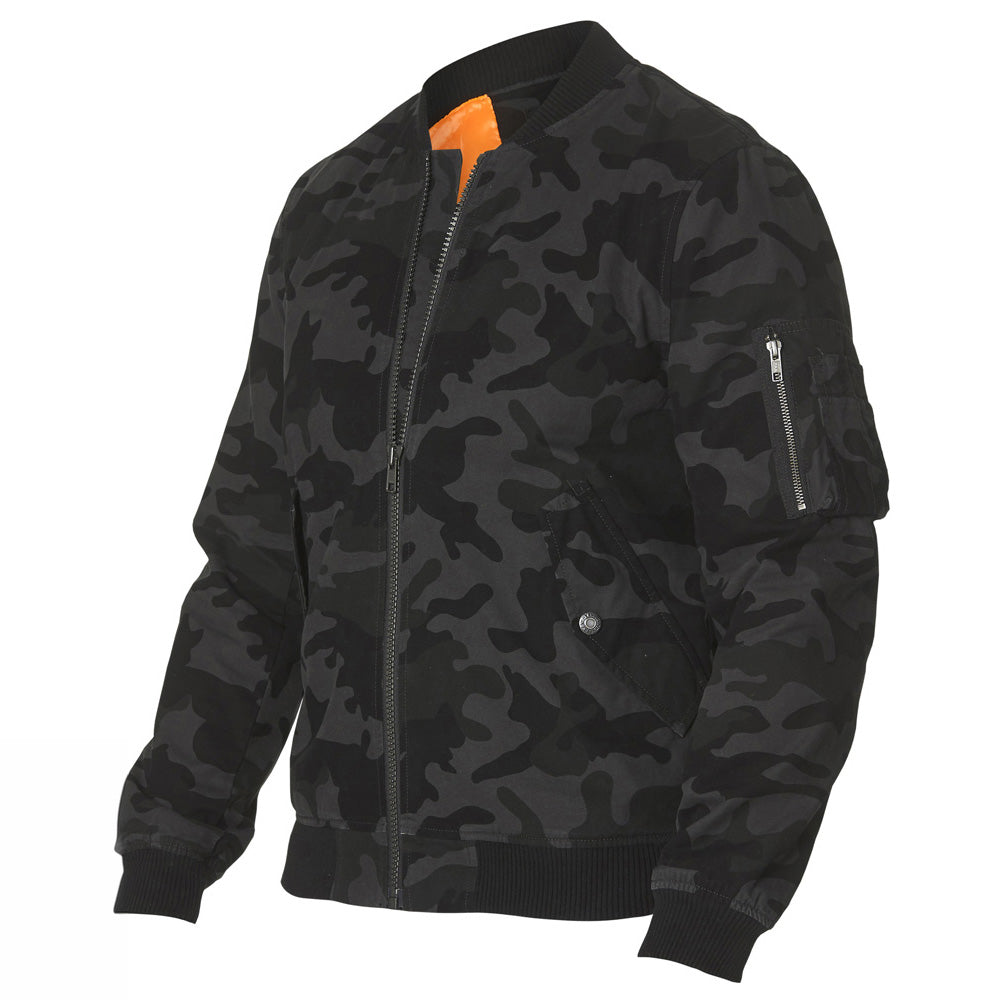 ELEVEN Workwear Classic Bomber Jacket - Dark Camo