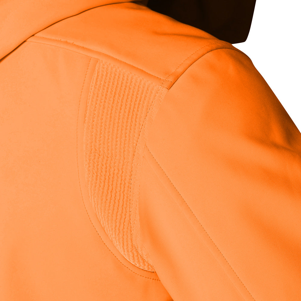 ELEVEN Workwear Hi-Vis Bio-Motion Taped Soft Shell Jacket - Orange - RSEA Safety Outlet