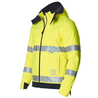 ELEVEN Workwear Hi-Vis Bio-Motion Taped Soft Shell Jacket - Yellow - RSEA Safety Outlet
