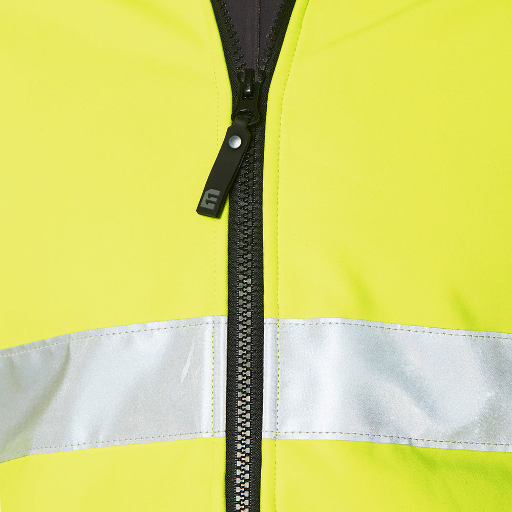 ELEVEN Workwear Hi-Vis Bio-Motion Taped Soft Shell Jacket - Yellow - RSEA Safety Outlet