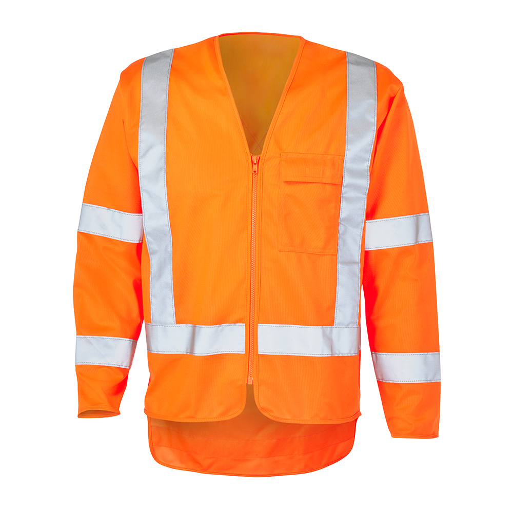 ELEVEN TTMC HiVis Long Sleeve Taped Vest - Hi Vis Orange