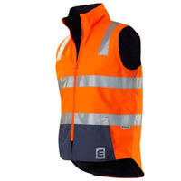 ELEVEN Workwear Day/Night Hi-Vis 3M 'Hoop' Taped Reversible Vest - RSEA Safety Outlet