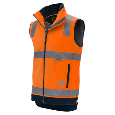 ELEVEN Workwear Hi-Vis 'B' Taped Soft Shell Vest - RSEA Safety Outlet