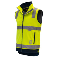 ELEVEN Workwear Hi-Vis 'B' Taped Soft Shell Vest - RSEA Safety Outlet