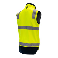 ELEVEN Workwear Hi-Vis 'B' Taped Soft Shell Vest - RSEA Safety Outlet