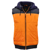 ELEVEN Workwear Hi-Vis Spliced Quilted Vest w/ Fleece Hood