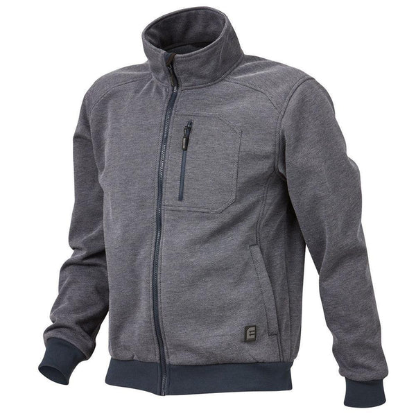 ELEVEN Workwear Textured Zip Front Knitted Jacket - Navy/Blue - RSEA Safety Outlet