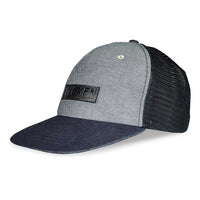 ELEVEN Workwear Leather Embossed Trucker Cap - Denim