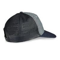 ELEVEN Workwear Leather Embossed Trucker Cap - Denim