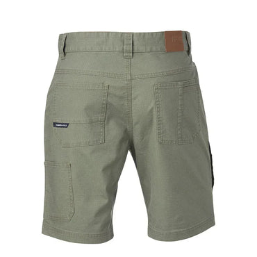 Hammer + Field Workwear Long Length Seam Pocket Stretch Short - Stone Green - RSEA Safety Outlet