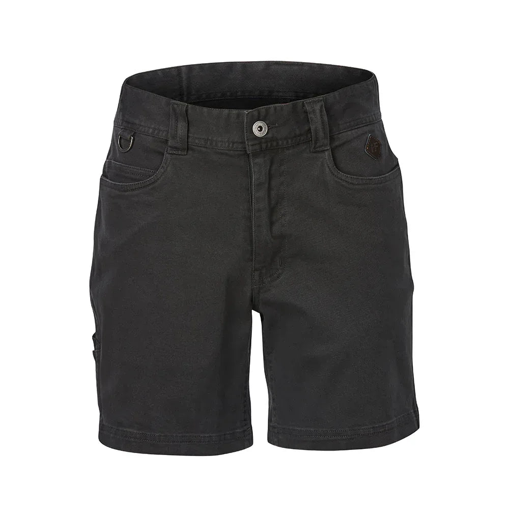 Hammer + Field Workwear Mid Length Washed Twill Stretch Short - Charcoal - RSEA Safety Outlet