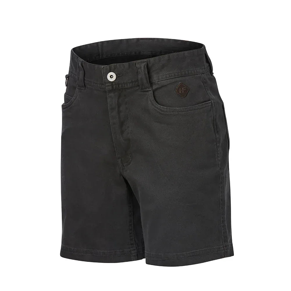 Hammer + Field Workwear Mid Length Washed Twill Stretch Short - Charcoal - RSEA Safety Outlet