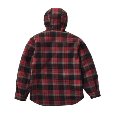 Wolverine Bucksaw Hooded Sherpa - Garnet Plaid - RSEA Safety Outlet