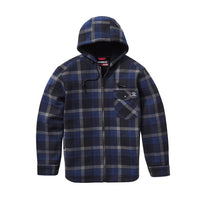 Wolverine Bucksaw Hooded Sherpa - New Navy Plaid - RSEA Safety Outlet