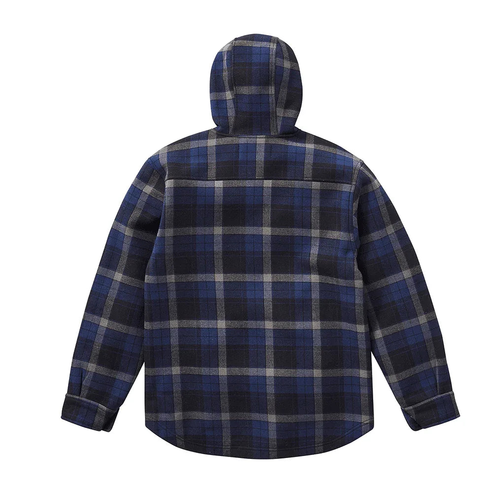 Wolverine Bucksaw Hooded Sherpa - New Navy Plaid - RSEA Safety Outlet