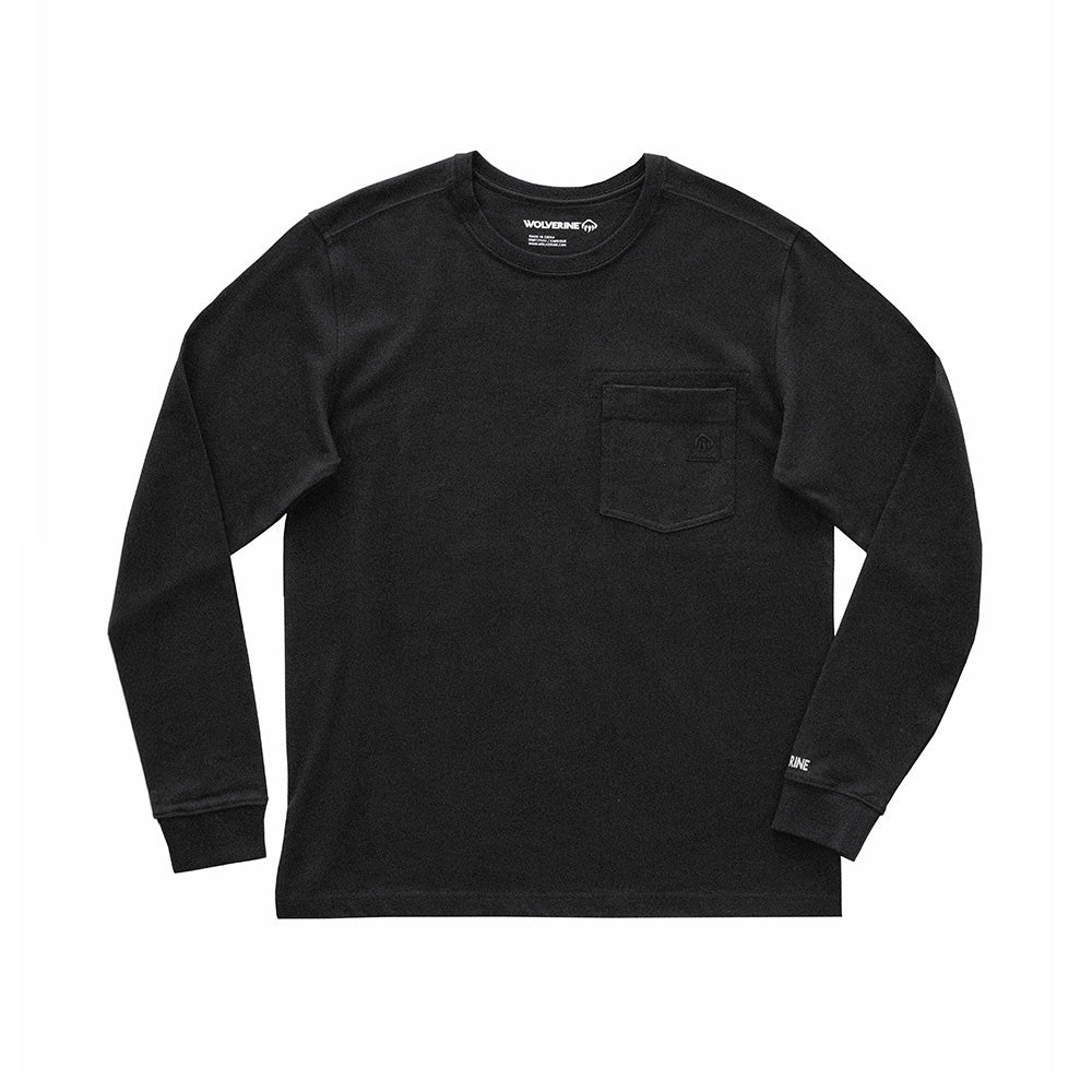 Wolverine Guardian Cotton Long Sleeve Tee - Blackout - RSEA Safety Outlet