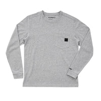 Wolverine Guardian Cotton Long Sleeve Tee - Heather Gray - RSEA Safety Outlet