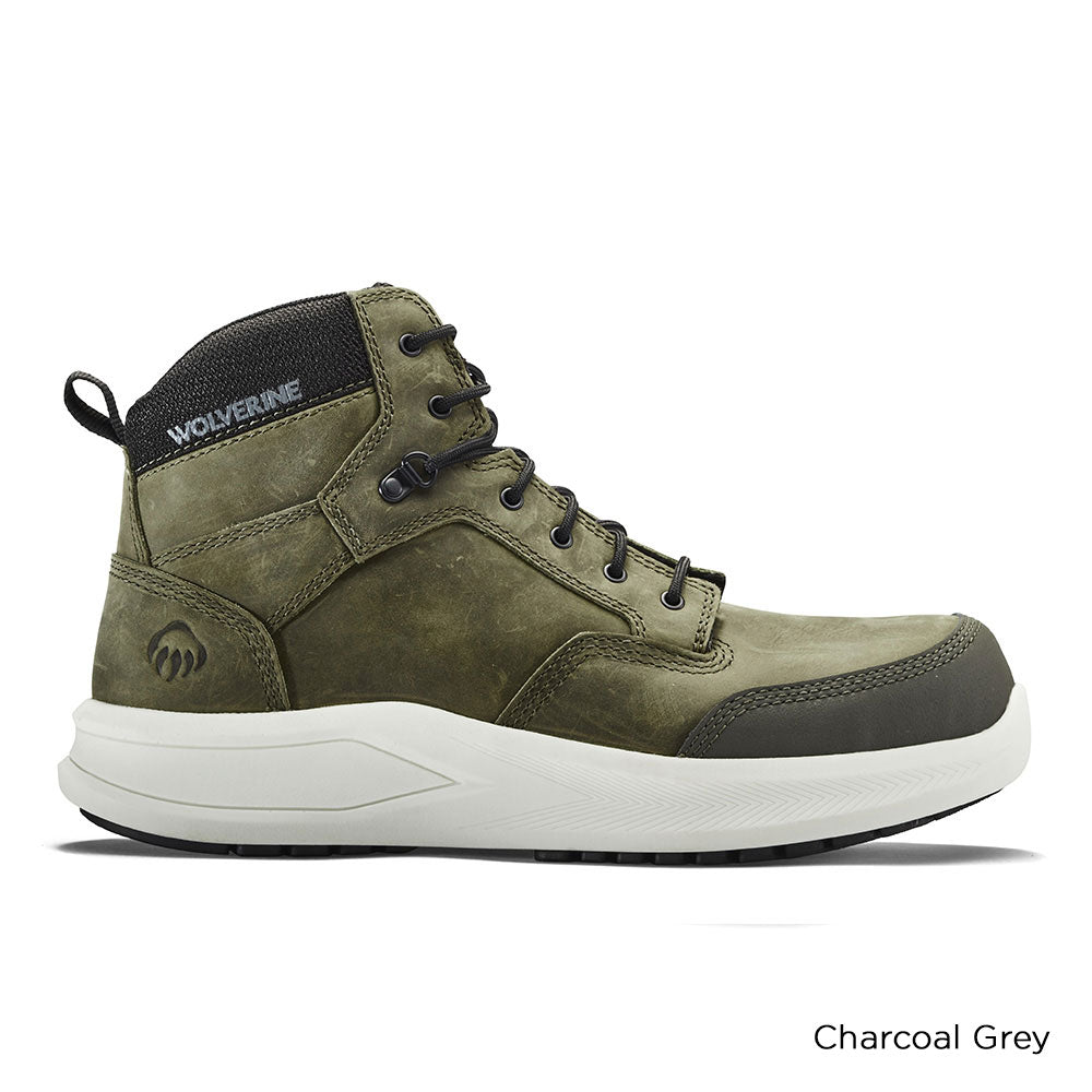 Wolverine ShiftPlus DuraSpring LX Zip Side Boot - Charcoal Grey