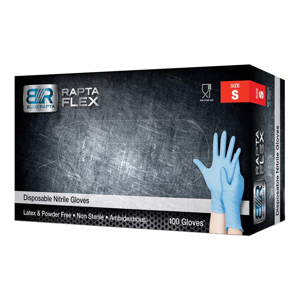 Blue Rapta Glove Blue Disposable Nitrile Glove (Box 100) - RSEA Safety Outlet